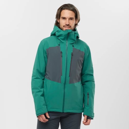 Green Salomon Highland Men's Insulated Jackets | PH 51047B